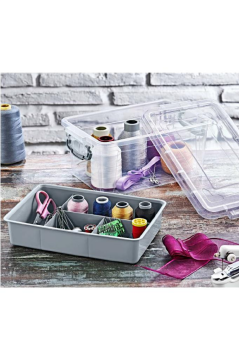 Bölmeli Kilitli Saklama Kutusu, Bujiteri Takı İlaç Dikiş İp Kırtasiye Oyuncak Organizer 3 Litre