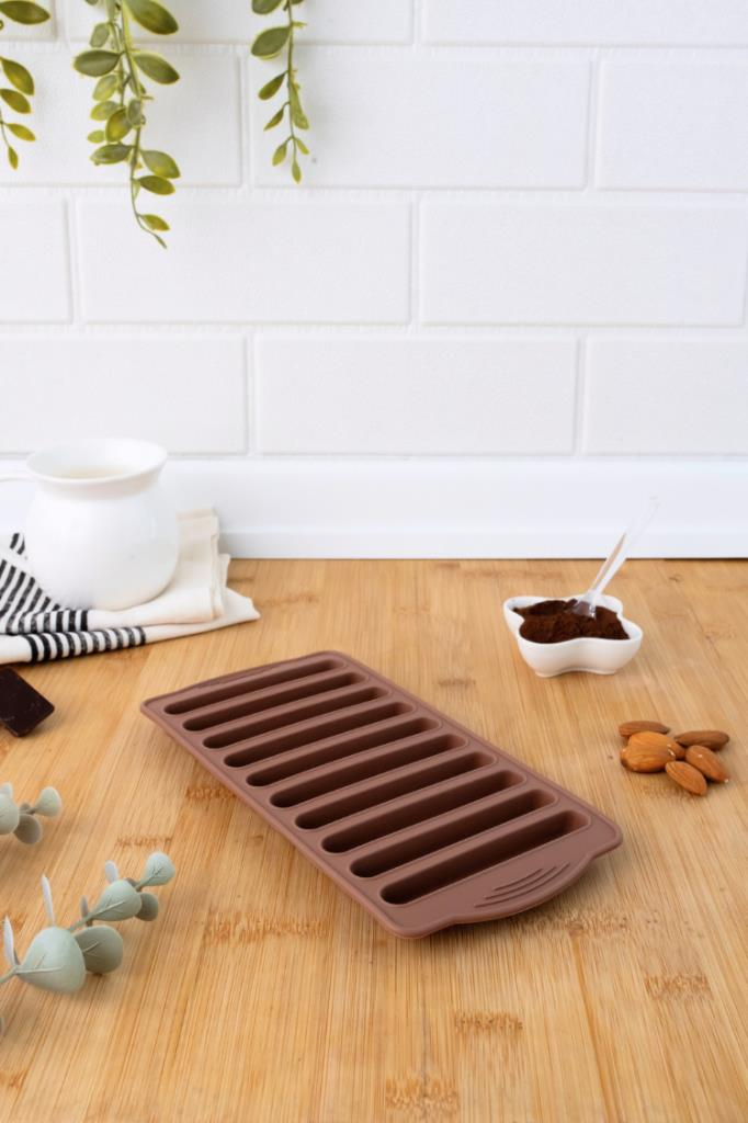 SİLİCOLİFE ÇUBUK ÇİKOLATA VE BUZ KALIBI KAHVERENGİ