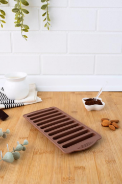 SİLİCOLİFE ÇUBUK ÇİKOLATA VE BUZ KALIBI KAHVERENGİ