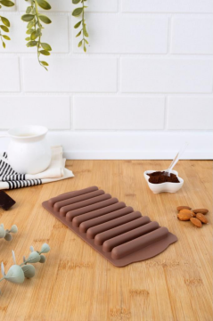 SİLİCOLİFE ÇUBUK ÇİKOLATA VE BUZ KALIBI KAHVERENGİ