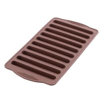 SİLİCOLİFE ÇUBUK ÇİKOLATA VE BUZ KALIBI KAHVERENGİ