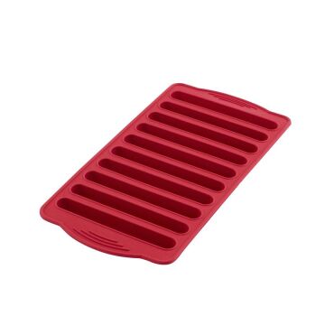 SİLİCOLİFE ÇUBUK ÇİKOLATA VE BUZ KALIBI Kırmızı