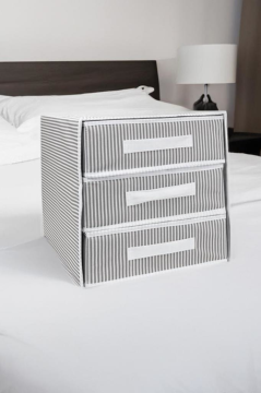 Flosoft Üç Gözlü Çekmece, Bebek Çamaşır Eşarp Takı Çok Amaçlı Organizer, Üç Bölmeli Düzenleyici