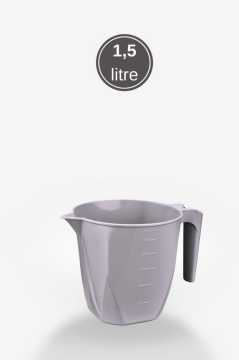 2’li Temizlik Kova Seti, Kapaklı Kulplu Plastik Su Kovası 10 litre + Maşrapa 1,5 litre 2’li Set Gri