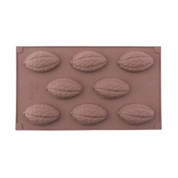 SİLİCOLİFE 8'Lİ BÜYÜK CEVİZ KEK KALIBI KAHVERENGİ