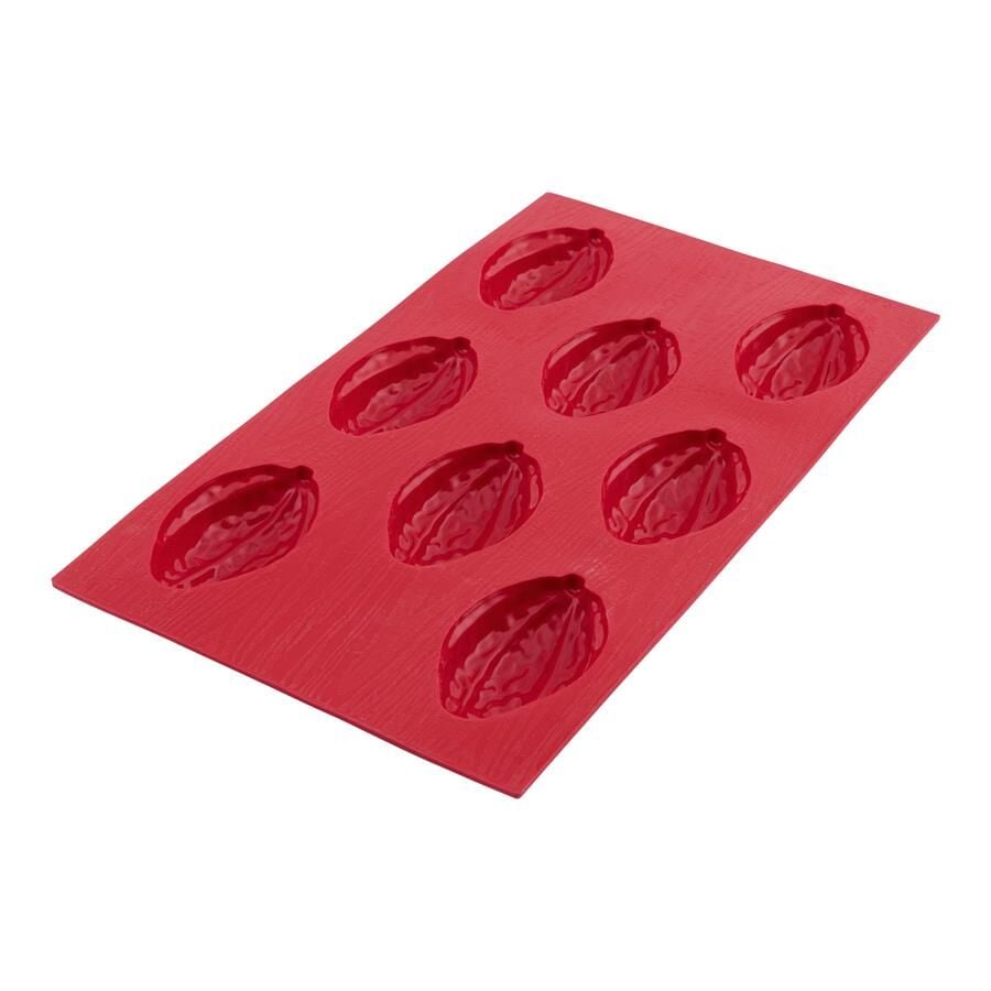 SİLİCOLİFE 8'Lİ BÜYÜK CEVİZ KEK KALIBI Kırmızı