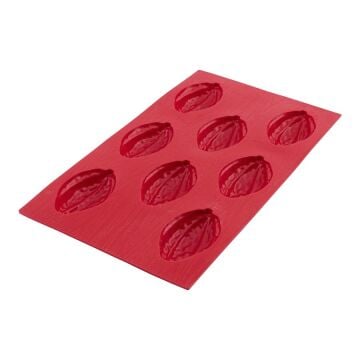 SİLİCOLİFE 8'Lİ BÜYÜK CEVİZ KEK KALIBI Kırmızı