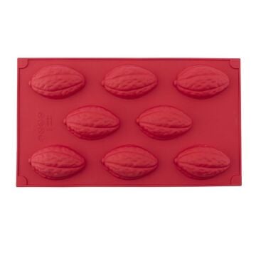 SİLİCOLİFE 8'Lİ BÜYÜK CEVİZ KEK KALIBI Kırmızı
