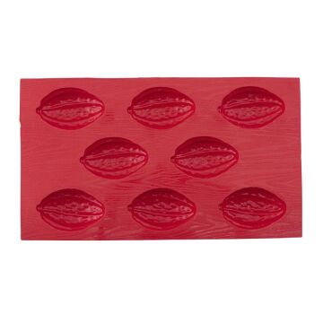 SİLİCOLİFE 8'Lİ BÜYÜK CEVİZ KEK KALIBI Kırmızı