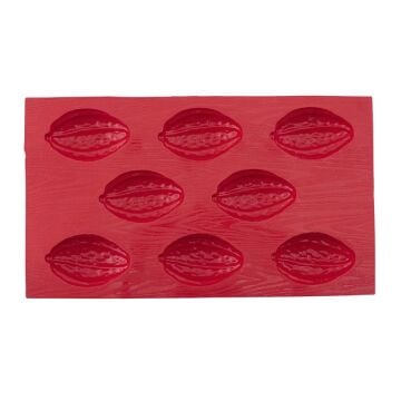 SİLİCOLİFE 8'Lİ BÜYÜK CEVİZ KEK KALIBI Kırmızı