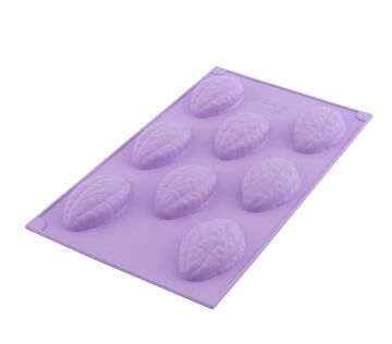 SİLİCOLİFE 8'Lİ BÜYÜK CEVİZ KEK KALIBI LİLA