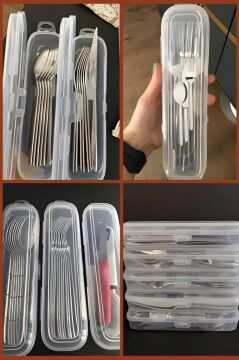 6’lı Çatal Kaşık Bıçak Kutusu Seti, Sofra Takımı Saklama Kutusu Çeyizlik Çekmece Taşınır Organizer