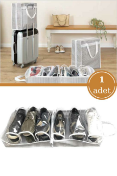 Flosoft 6 Bölmeli Ayakkabı Hurcu, Seyahat Tipi Çok Amaçlı Ayakkabı Saklama Çantası Düzenleyici