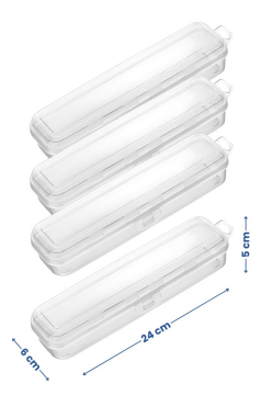 4’lü Aksesuar Kutu Seti, Çatal Kaşık Bıçak Diş Fırçası Traş Bakım Makyaj Kalem Saklama Kabı BASKISIZ