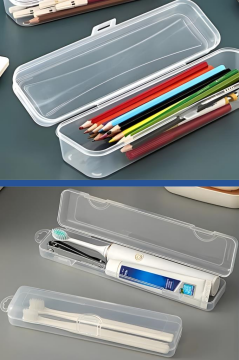 4’lü Aksesuar Kutu Seti, Çatal Kaşık Bıçak Diş Fırçası Traş Bakım Makyaj Kalem Saklama Kabı BASKISIZ