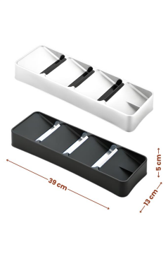 2 Adet 4 Bölmeli Kaşıklık, Çatal Kaşık Bıçak Kepçe Sofra Gereçleri Çekmece İçi Düzenleyici 2’li Set