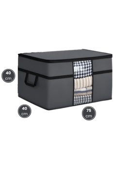 3’lü Yorgan Hurcu Seti, Yastık Yorgan Kıyafet Giysi Çamaşır Çeyizlik Düzenleyici (70x40cm) 3 Adet