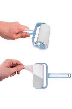 Tüy Toplayıcı Rulo, Kedi Köpek Tüyü Elbise Kanepe Araba Koltuğu Yapışkanlı Temizleme Rulo 60 Yaprak