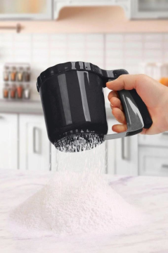 Silicolife Hamur Matı 40x50cm + Flosoft 3'lü Kazıyıcı Kesici + Un Şeker Eleği, 3’lü Kek Pasta Set