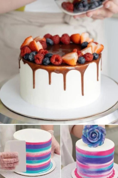 Silicolife Hamur Matı 40x50cm + Flosoft 3'lü Kazıyıcı Kesici + Un Şeker Eleği, 3’lü Kek Pasta Set