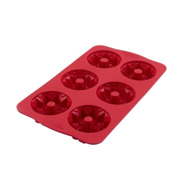 Silicolife SL06 6'lı Karma Kek Kalıpları Kırmızı