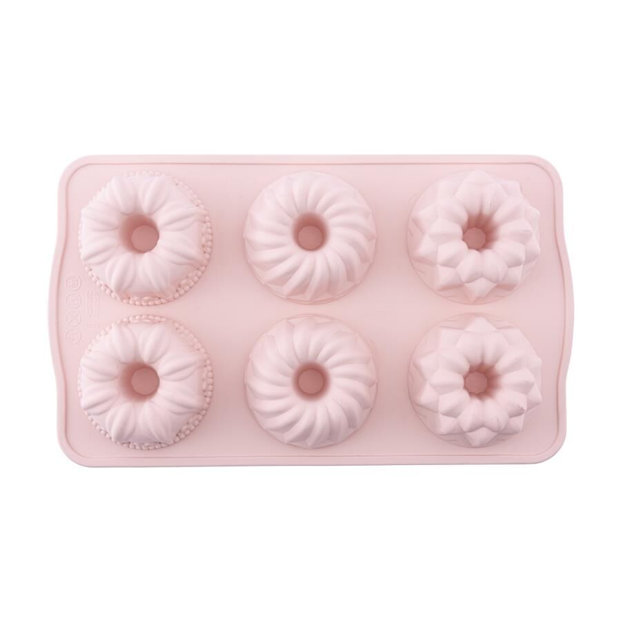 Silicolife SL06 6'lı Karma Kek Kalıpları Pembe