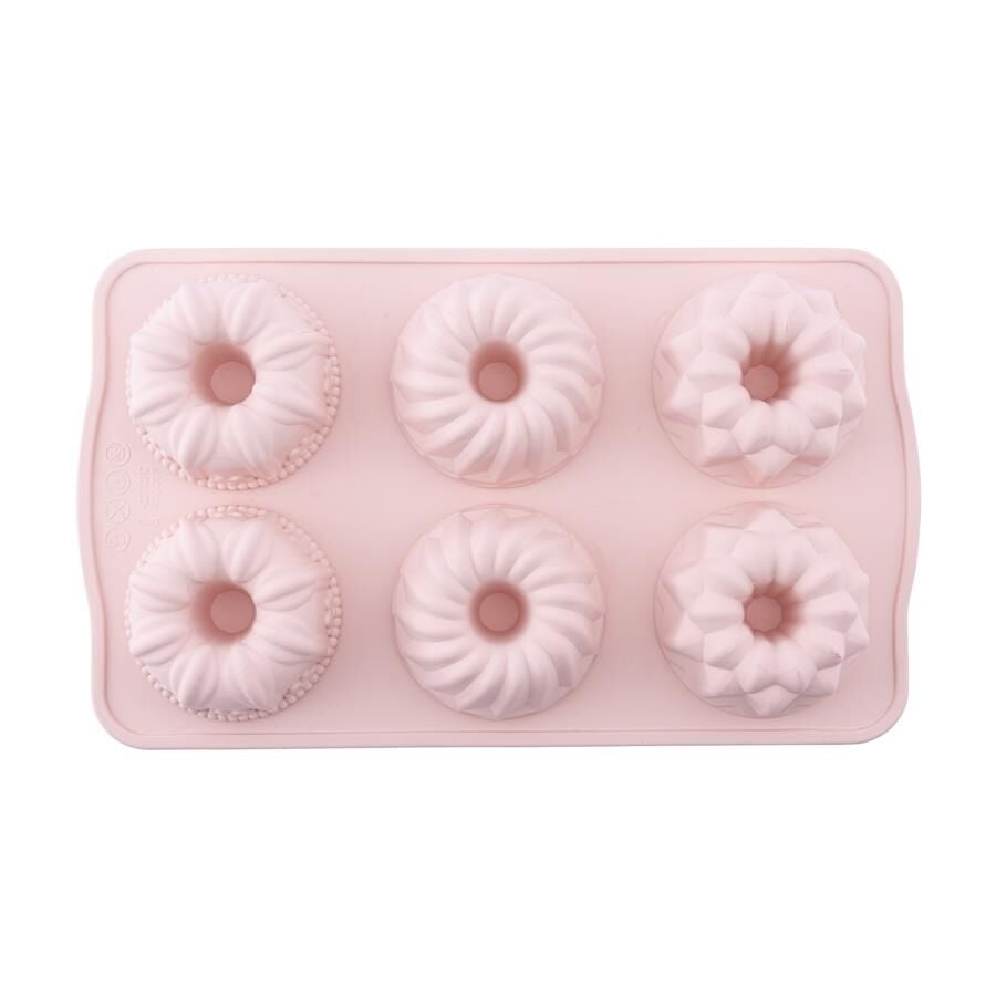 Silicolife SL06 6'lı Karma Kek Kalıpları Pembe