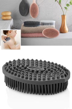 Vücut Masaj Fırçası, Çift Taraflı Sırt Kese Banyo Duş Bebek Masaj Yumuşak Fırça FÜME