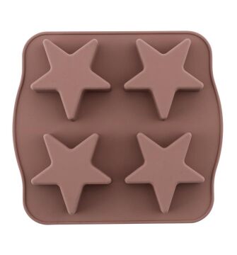 SİLİCOLİFE 4'LÜ YILDIZ KEK KALIBI KAHVERENGİ
