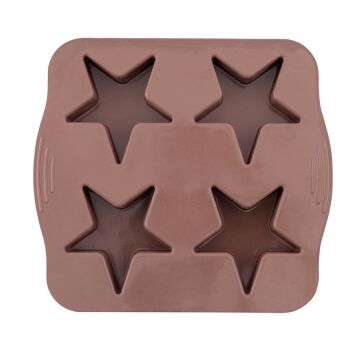 SİLİCOLİFE 4'LÜ YILDIZ KEK KALIBI KAHVERENGİ
