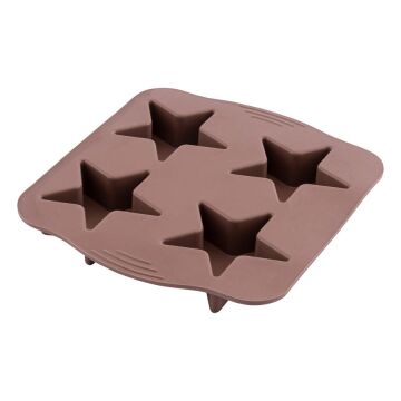 SİLİCOLİFE 4'LÜ YILDIZ KEK KALIBI KAHVERENGİ