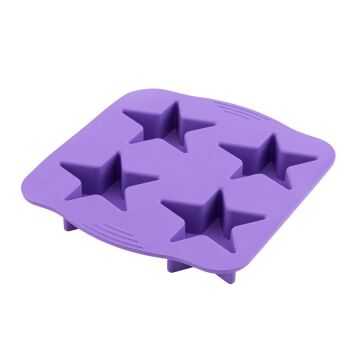 SİLİCOLİFE 4'LÜ YILDIZ KEK KALIBI LİLA
