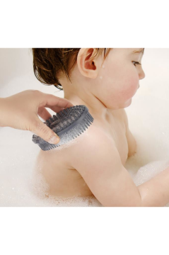 2 Adet Vücut Masaj Fırçası, Çift Taraflı Sırt Kese Banyo Duş Bebek Masaj Yumuşak Fırça Füme+Pembe