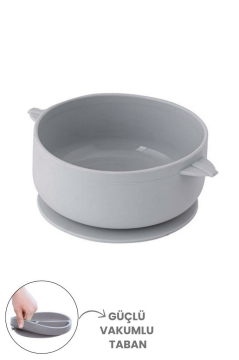 Silicolife Mama Kasesi Düz, Vakum Tabanlı Bebek Çocuk Eğimli Mama Tabağı Gıda Sertifikalı