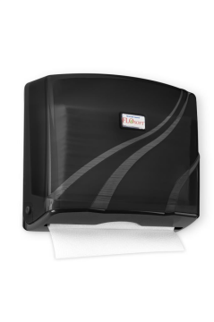 200’lü Z Katlamalı Kağıt Havluluk Dispanseri Siyah, Banyo Mutfak Duvara Monte Havluluk (200 Yaprak)