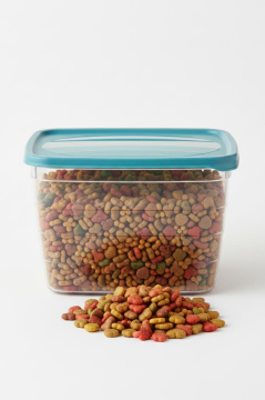 Evcil Hayvan Kuru Mama Saklama Kabı 6 Litre, Şeffaf Gövdeli Kedi Köpek Mama Kutusu BPA İçermez