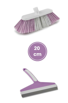 Flora Saplı Oto Fırçası Seti, Araba Otomobil Yıkama Seti, 3 Parçalı Sap + Oto Fırça + Camsil