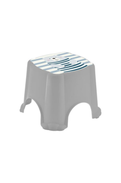 Flosoft Kaydırmaz Çocuk Taburesi, Figürlü Çocuk Banyo Lavabo Klozet Taburesi Gri