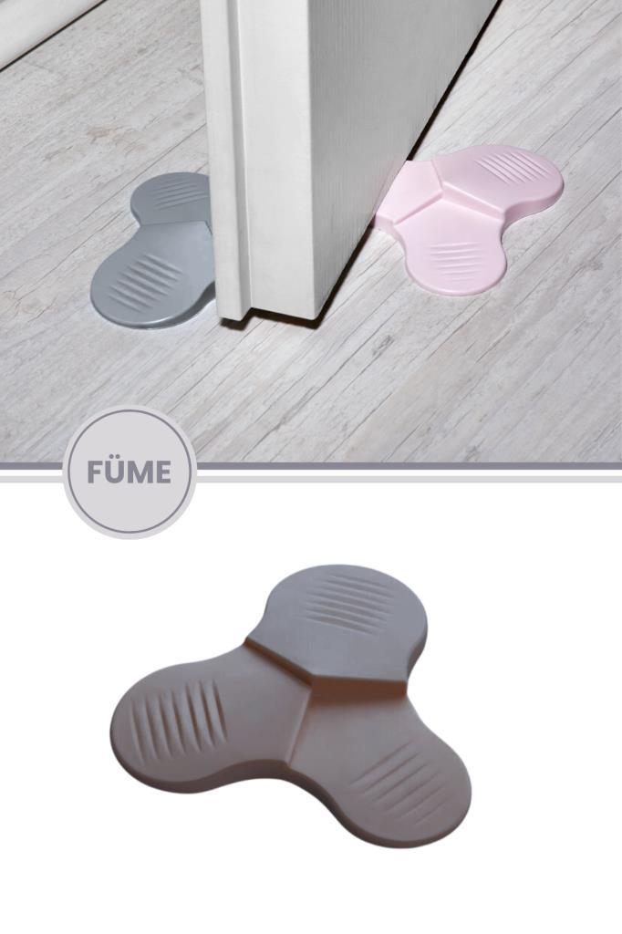 Flosoft 3 Kademeli Kapı Stoperi, Kapı Altı Tutucu Takozu, Kapı Durdurucu Füme