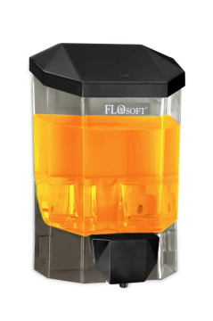 Flosoft Duvara Monte Siyah Sıvı Sabunluk F086S, Mutfak Banyo Duş Şampuan Dezenfektan Sabun Dispanseri 1000ml