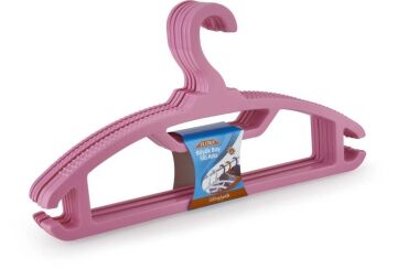 FLORA BÜYÜK BOY STİL ELBİSE ASKISI 6'LI F168 Pembe