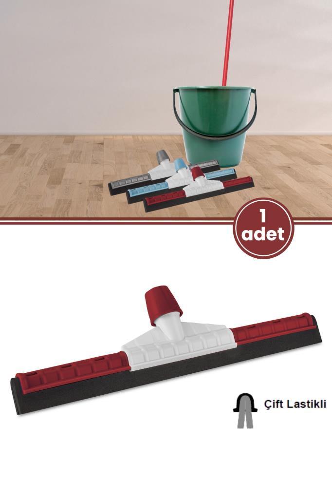 Flora Çift Lastikli Trendy Yersil 40 Cm, Plastik Çekçek Çekpas Başlığı (Standart Saplarla Uyumlu) F364 Kırmızı