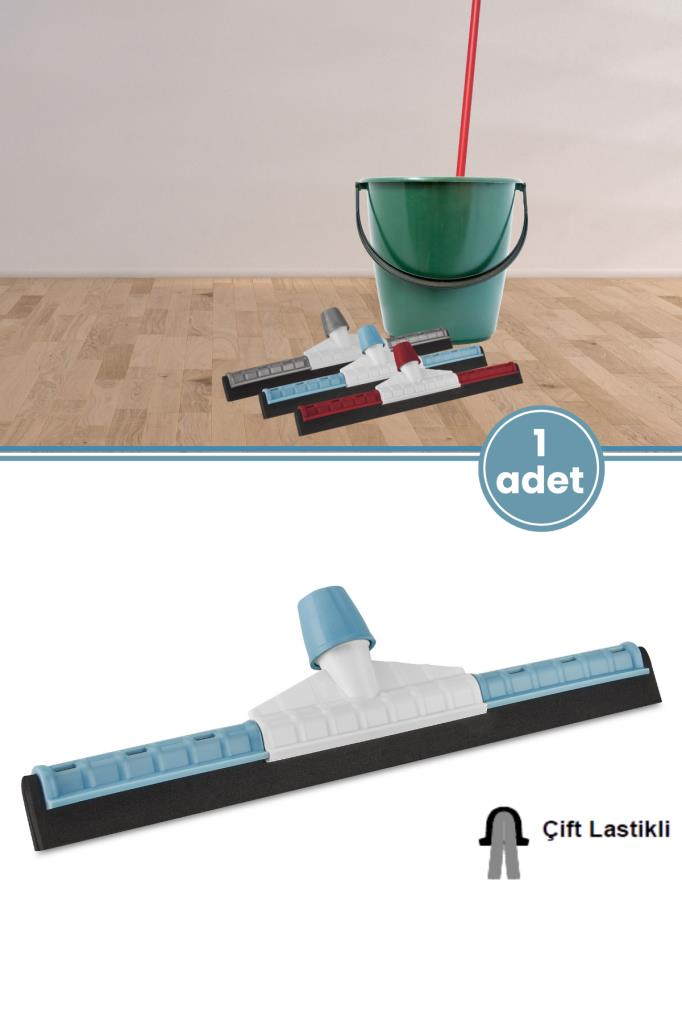 Flora Çift Lastikli Trendy Yersil 40 Cm, Plastik Çekçek Çekpas Başlığı (Standart Saplarla Uyumlu) F364 Mavi