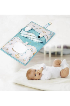 Onikiden Bebek Alt Bakım Çantası, Baby Alt Açma Değiştirme Katlanır Organizer Mavi