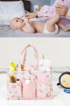 Onikiden Bebek Bakım Çantası, Anne Bebek Bakım Düzenleyici Organizer Pembe