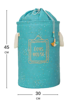 Onikiden Bebek Odası Oyuncak Sepeti, Yuvarlak Torbalı Çocuk Oyuncak & Kirli Çamaşır Sepeti