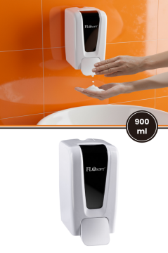 Manuel Gagalı Köpük Sabun Dispenseri F246, Duvara Monte Hijyenik Köpük Sabunluk 900 ml Beyaz