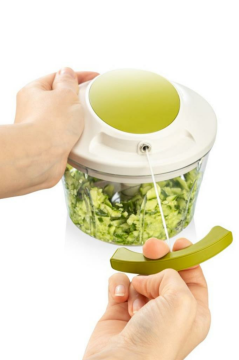 Flora İpli El Rondosu, Paslanmaz Çelik Bıçaklı El Robotu Sebze Meyve Kuruyemiş Doğrayıcı 700 ml
