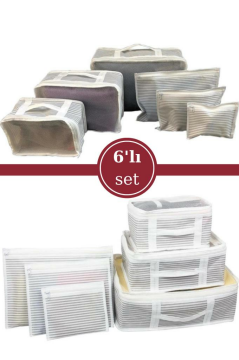 Onikiden 6’lı Bebek Doğum Çanta Seti, Çok Amaçlı Düzenleyici Bavul İçi Seyahat Çantası 6’lı Set