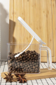 Standlı Kaşıklı Kapaklı 9’lu Baharatlık Seti, Kendinden Yapışkanlı Baharat Takımı (3x600ml, 6x300ml)